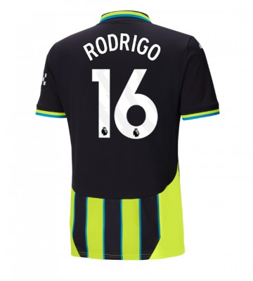 Manchester City Rodri Hernandez #16 Segunda Equipación 2024-25 Manga Corta